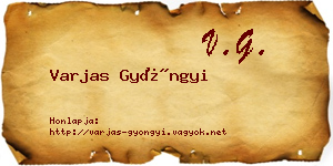 Varjas Gyöngyi névjegykártya